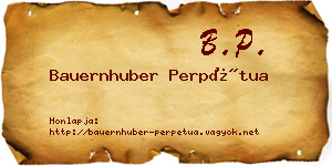 Bauernhuber Perpétua névjegykártya